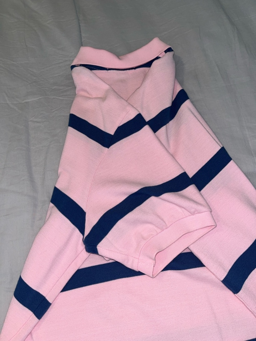 Polo by Ralph Lauren Pink with Navy Wide-Stripe Polo - Picture 5 of 8